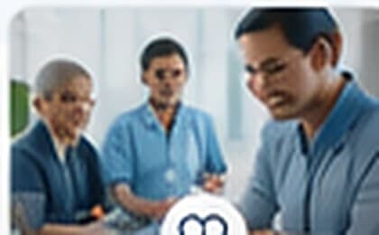 Healthcare professionals with a patient