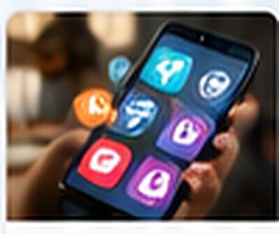 Social media apps on a smartphone